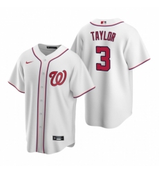 Men's Nike Washington Nationals #3 Michael A. Taylor White Home Stitched Baseball Jersey