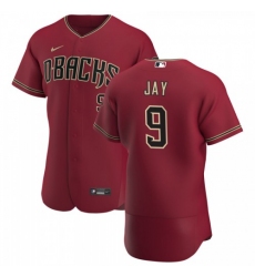 Men's Nike Arizona Diamondbacks #9 Jon Jay Crimson Authentic Alternate Team MLB Jersey