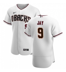 Men's Nike Arizona Diamondbacks #9 Jon Jay White Crimson Authentic Home Team MLB Jersey