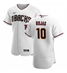 Men's Nike Arizona Diamondbacks #10 Josh Rojas White Crimson Authentic Home Team MLB Jersey