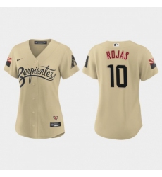 Women's Nike Arizona Diamondbacks #10 Josh Rojas 2021 City Connect MLB Jersey Gold