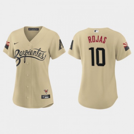 Women's Nike Arizona Diamondbacks #10 Josh Rojas 2021 City Connect MLB Jersey Gold