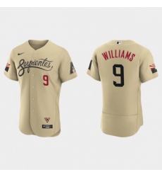 Men's Nike Arizona Diamondbacks #9 Matt Williams 2021 City Connect Authentic MLB Jersey Gold