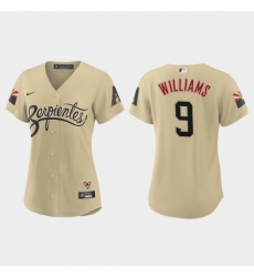 Women's Nike Arizona Diamondbacks #9 Matt Williams 2021 City Connect MLB Jersey Gold