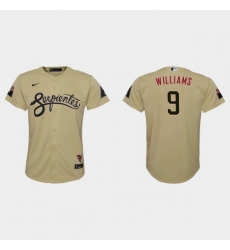 Youth Nike Arizona Diamondbacks #9 Matt Williams 2021 City Connect MLB Jersey Gold