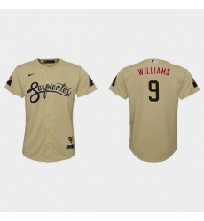 Youth Nike Arizona Diamondbacks #9 Matt Williams 2021 City Connect MLB Jersey Gold