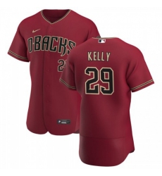 Men's Nike Arizona Diamondbacks #29 Merrill Kelly Crimson Authentic Alternate Team MLB Jersey