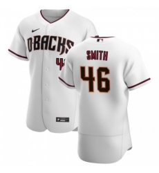 Men's Nike Arizona Diamondbacks #46 Riley Smith White Crimson Authentic Home Team MLB Jersey