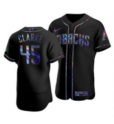 Men's Nike Arizona Diamondbacks #45 Taylor Clarke Iridescent Holographic Collection MLB Jersey - Black
