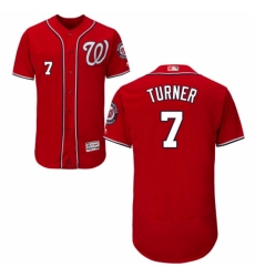 Men's Majestic Washington Nationals #7 Trea Turner Red Flexbase Authentic Collection MLB Jersey