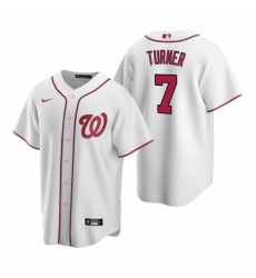 Men's Nike Washington Nationals #7 Trea Turner White Home Stitched Baseball Jersey