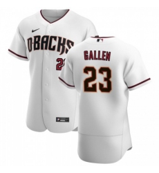 Men's Nike Arizona Diamondbacks #23 Zac Gallen White Crimson Authentic Home Team MLB Jersey