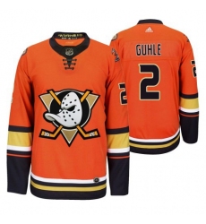 Men's Anaheim Ducks #2 Brendan Guhle 2019-20 Third Orange Alternate Stitched NHL Jersey