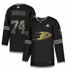 Men's Adidas Anaheim Ducks #74 Jake DeBrusk Black Authentic Classic Stitched NHL Jersey