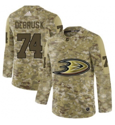 Men's Adidas Anaheim Ducks #74 Jake DeBrusk Camo Authentic Stitched NHL Jersey