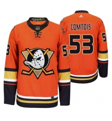 Men's Anaheim Ducks #53 Max Comtois 2019-20 Third Orange Alternate Stitched NHL Jersey