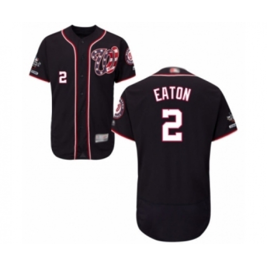 Men's Washington Nationals #2 Adam Eaton Navy Blue Alternate Flex Base Authentic Collection 2019 World Series Champions Baseball Jersey Men's Washington Nationals #2 Adam Eaton Navy Blue Alternate Flex Base Authentic Collection 2019 World Series Champions Baseball Jersey