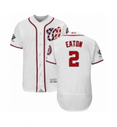 Men's Washington Nationals #2 Adam Eaton White Home Flex Base Authentic Collection 2019 World Series Champions Baseball Jersey Men's Washington Nationals #2 Adam Eaton White Home Flex Base Authentic Collection 2019 World Series Champions Baseball Jersey