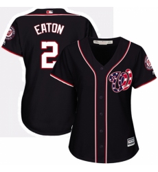 Women's Majestic Washington Nationals #2 Adam Eaton Replica Navy Blue Alternate 2 Cool Base MLB Jersey Women's Majestic Washington Nationals #2 Adam Eaton Replica Navy Blue Alternate 2 Cool Base MLB Jersey