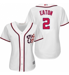 Women's Majestic Washington Nationals #2 Adam Eaton Replica White Home Cool Base MLB Jersey Women's Majestic Washington Nationals #2 Adam Eaton Replica White Home Cool Base MLB Jersey