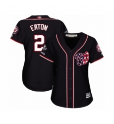 Women's Washington Nationals #2 Adam Eaton Authentic Navy Blue Alternate 2 Cool Base 2019 World Series Champions Baseball Jersey Women's Washington Nationals #2 Adam Eaton Authentic Navy Blue Alternate 2 Cool Base 2019 World Series Champions Baseball Jersey