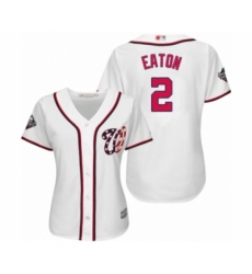 Women's Washington Nationals #2 Adam Eaton Authentic White Home Cool Base 2019 World Series Bound Baseball Jersey Women's Washington Nationals #2 Adam Eaton Authentic White Home Cool Base 2019 World Series Bound Baseball Jersey