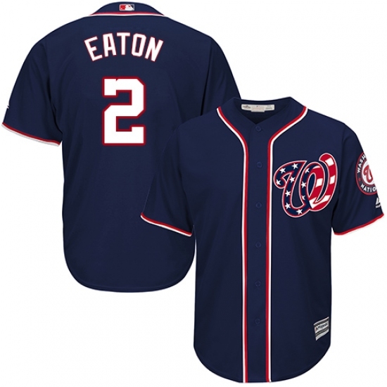 Youth Majestic Washington Nationals #2 Adam Eaton Replica Navy Blue Alternate 2 Cool Base MLB Jersey Youth Majestic Washington Nationals #2 Adam Eaton Replica Navy Blue Alternate 2 Cool Base MLB Jersey