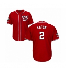 Youth Washington Nationals #2 Adam Eaton Authentic Red Alternate 1 Cool Base 2019 World Series Champions Baseball Jersey Youth Washington Nationals #2 Adam Eaton Authentic Red Alternate 1 Cool Base 2019 World Series Champions Baseball Jersey