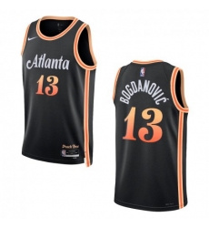 Men‘s Atlanta Hawks #13 Bogdan Bogdanovic Unisex Nike Black 2022-23 Swingman Jersey - City Edition