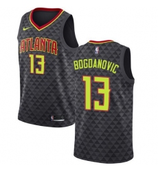 Men‘s Nike Atlanta Hawks #13 Bogdan Bogdanovic Black NBA Swingman Icon Edition Jersey