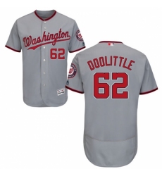 Men's Majestic Washington Nationals #62 Sean Doolittle Grey Flexbase Authentic Collection MLB Jersey