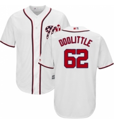 Men's Majestic Washington Nationals #62 Sean Doolittle Replica White Home Cool Base MLB Jersey