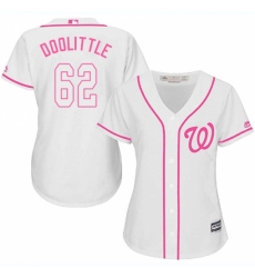 Women's Majestic Washington Nationals #62 Sean Doolittle Authentic White Fashion Cool Base MLB Jersey