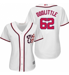 Women's Majestic Washington Nationals #62 Sean Doolittle Authentic White Home Cool Base MLB Jersey