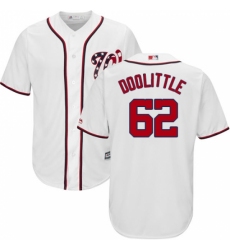 Youth Majestic Washington Nationals #62 Sean Doolittle Authentic White Home Cool Base MLB Jersey
