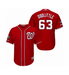 Youth Washington Nationals #63 Sean Doolittle Authentic Red Alternate 1 Cool Base 2019 World Series Champions Baseball Jersey