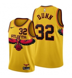 Men's Atlanta Hawks #32 Kris Dunn 2021-22 City Edition Gold NBA Jersey