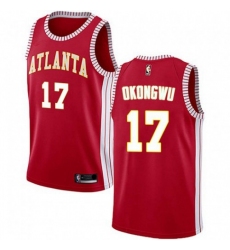 Men's Nike Atlanta Hawks #17 Onyeka Okongwu Red NBA Swingman Statement Edition Jersey