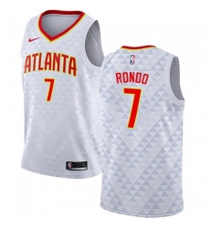Men's NBA Nike Atlanta Hawks #7 Rajon Rondo White Swingman Association Edition Jersey
