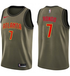 Youth NBA Nike Atlanta Hawks #7 Rajon Rondo Green Swingman Salute to Service Jersey