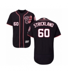 Men's Washington Nationals #60 Hunter Strickland Navy Blue Alternate Flex Base Authentic Collection Baseball Player Jersey Men's Washington Nationals #60 Hunter Strickland Navy Blue Alternate Flex Base Authentic Collection Baseball Player Jersey