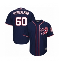 Youth Washington Nationals #60 Hunter Strickland Authentic Navy Blue Alternate 2 Cool Base Baseball Player Jersey Youth Washington Nationals #60 Hunter Strickland Authentic Navy Blue Alternate 2 Cool Base Baseball Player Jersey