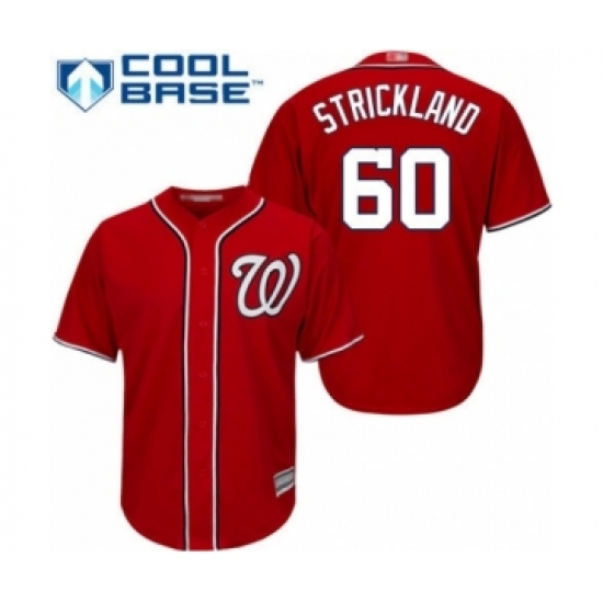 Youth Washington Nationals #60 Hunter Strickland Authentic Red Alternate 1 Cool Base Baseball Player Jersey Youth Washington Nationals #60 Hunter Strickland Authentic Red Alternate 1 Cool Base Baseball Player Jersey