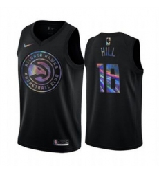 Men's Nike Atlanta Hawks #18 Solomon Hill Iridescent Holographic Collection NBA Jersey - Black