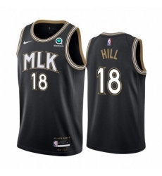 Youth Nike Atlanta Hawks #18 Solomon Hill Black NBA Swingman 2020-21 City Edition Jersey