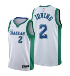 Men's Dallas Mavericks #2 Kyrie Irving 2021-22 City Edition White NBA Jersey