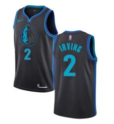 Men's Nike Dallas Mavericks #2 Kyrie Irving Navy NBA Swingman 2020-21 Earned Edition Jersey