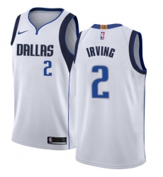 Men's Nike Dallas Mavericks #2 Kyrie Irving White NBA Swingman Association Edition Jersey