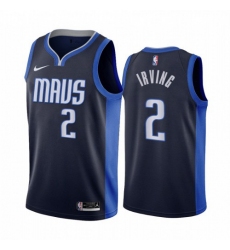 Youth Dallas Mavericks #2 Kyrie Irving Navy NBA Swingman 2020-21 Earned Edition Jersey