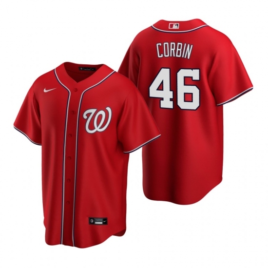 Men's Nike Washington Nationals #46 Patrick Corbin Red Alternate Stitched Baseball Jersey Men's Nike Washington Nationals #46 Patrick Corbin Red Alternate Stitched Baseball Jersey